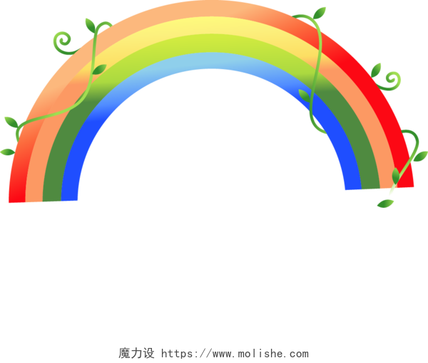 七色彩虹矢量素材